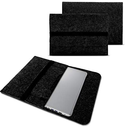 NAUC Schutzhülle kompatibel für Lenovo Yoga C740 Netbook Ultrabook 14 Zoll Laptop Filz Case Laptoptasche Sleeve Hülle, Farben:Dunkel Grau