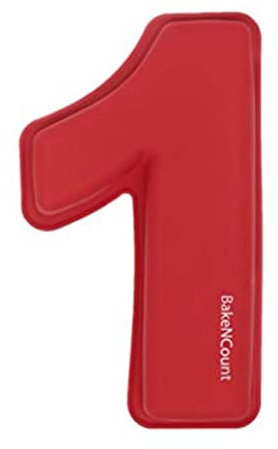 BakeNCount Silikon Zahlen Backform Zahl 1 – Große Kuchenform 25×13×6,1 cm – Motivbackform für Geburtstag & Jubiläum – BPA-frei, backofenfest, spülmaschinenfest – Number Cake