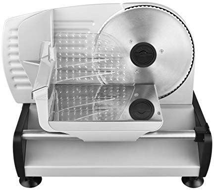 Venga! VG AS 3003 BS - Cortador eléctrico de alimentos (acero inoxidable, plástico, color plateado