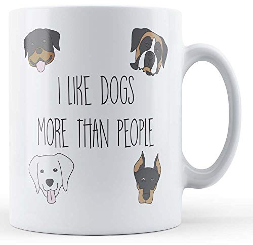Father Fox - I Like Dogs More Than People - Funny Pet Gift Mug, Ceramic, 11fl.oz.
