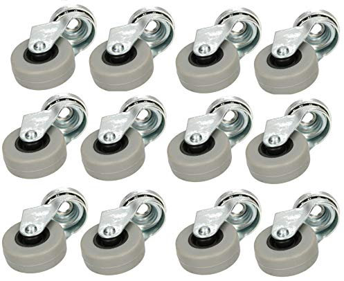 KOTARBAU 12 Stk Möbelrollen Ø 40 Alle Böden Geeignet Lenkrollen Gummirollen Transportrollen Sofarollen Schieberollen Werkzeugrollen Schwerlastrollen