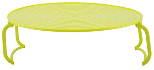 Multi-Functional Microwave Plate Stacker, Foldable Microwave Rack Tray with Handle Microwave Oven Steam Rack Double Layer Dish Tray
