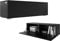 RODRIGO TV Lowboard Hängeboard TV Board Schrank mit Hochglanz 105 cm breit (korpus matt schwarz + Front schwarz matt)