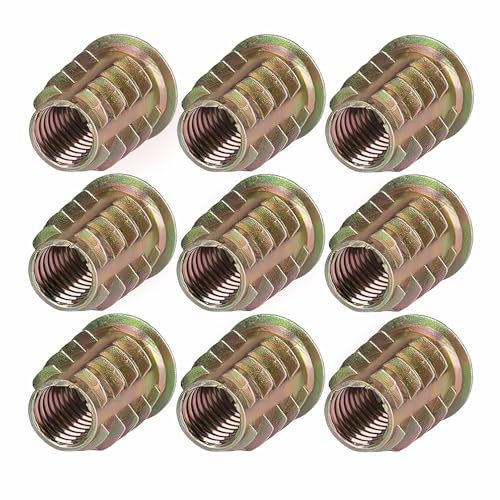 Lot de 120 écrous filetés M6 x 10 mm - Inserts filetés à bois - Pour meubles en bois