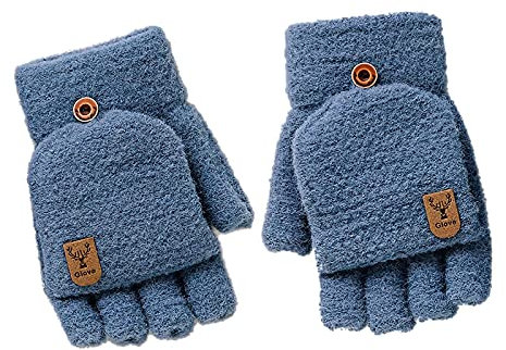 YVIIWL Fingerlose Thermo Handschuhe Flauschige Touchscreen Winter Warme Herren Damen Kinder Fahrrad Mtb Arthrose