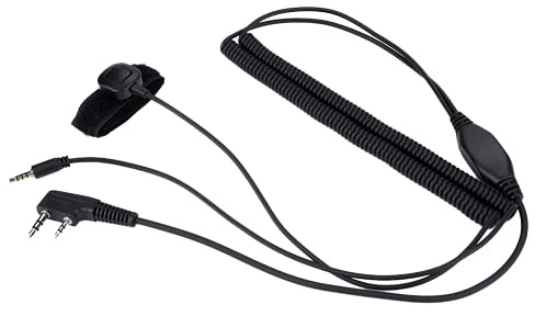 Akozon Câble De Casque, de Connexion spécial pour Casque Bluetooth Radio Connexion Spéciale bidirectionnelle avec Le Bouton PTT (Push to Talk) UV-5R V3 V6 V8 etc.