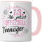 Teenagerin Tasse Geschenkidee Teenager Kaffeetasse Geschenk für 13 Geburtstag Kaffeebecher dreizehn Mädchen Becher (Weiß & Pink)