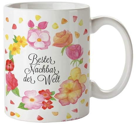 Mr. & Mrs. Panda Tasse Nachbar - Geschenk, Freund, Porzellantasse, Dankeschön, Kaffeetassen, Tasse bedrucken, Bewohner, Nachbarschaft, Tasse Motive,
