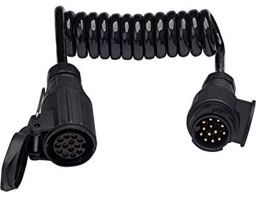 BEIJISTAR 1.6M Cavo Prolunga Rimorchio 13 Poli, 12V Cavo Prolunga per Rimorchio con Spina e Presa 13 Poli, Cavo Prolunga Spirale Rimorchio, per Caravan Camion RV