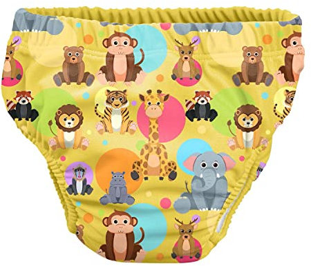 Pss! - Pañal de Agua para Bebé - Modelo Savana - Para Bebés de 3 a 8 kg - Talla M - Unisex - Diseño Multicolor - Absorbente y Reutilizable - Impermeable y Cómodo - 1 Unidad