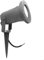 Damastoreitalia Faretto da Esterno con Picchetto Orientabile GU10 – Spot LED da Giardino IP65 in Alluminio – Proiettore per Piante, Alberi, Aiuole – 220V (Grigio - GU10)