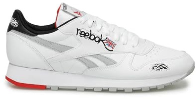 Reebok Unisex Adult Classic Leather FTWWHT/CBLACK/VECRED 3.5