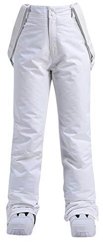 LZPCarra Pantalones de snowboard para mujer, pantalones térmicos de invierno, sin tirantes, softshell, pantalones de esquí para exteriores, resistentes al viento, pantalones de nieve, pantalones de