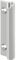 ROTO 355837 Balkontürgriff Länge 74 mm, Aluminium Silber eloxiert,