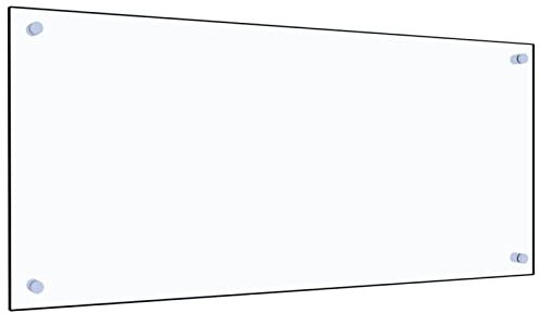 Homgoday Hartglas-Küchenrückwand, transparent, 90x40 cm, hitzebeständig, für Kochinsel Model249472