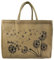 Domelo Einkaufskörbe. Bedruckte Einkaufstasche. Jute Tasche groß. Korbtasche, wasserabweisenden Strandtasche. Jutetaschen Shopper als Shopping bag. Nachhaltige Tragetasche (Löwenzahn)