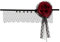 Amagogo Rose Schleier Kopfschmuck elegante Requisiten Thema Parteien Cosplay Bankett Frauen Kopfstück