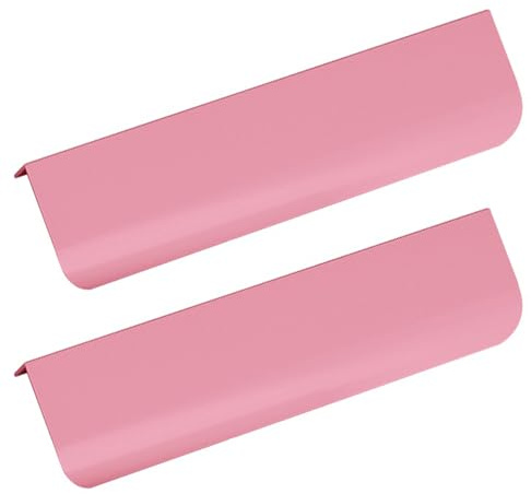 JIALUO0318 Unsichtbare Knöpfe Aluminiumlegierung Versteckter Möbelgriffe Schrankgriffe Schubladengriff Küchengriffe Türgriff 2 Stück (Pink,Length 120mm)
