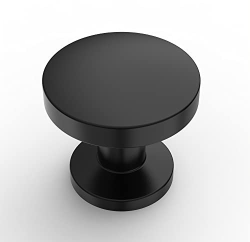 Amerdeco Lot de 10 boutons de meubles noirs, boutons d'armoire, de tiroir, de porte, de commode