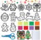 Cadimus Basteln Weihnachten Kinder, 12 Stück Fensterbilder Set, DIY Bastelset, Bastelvorlagen für Kinder Geschenk
