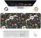 Giecy Gaming Mauspad XXL, Mousepad Groß 800x300mm,Schreibtischunterlage mit Rutschfester Gummibasis,Desk Mat für Tastatur, PC, Laptop(Wildblumennacht)