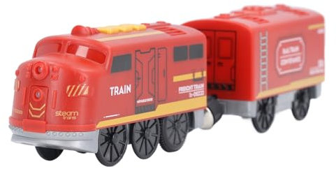 Keenso ,Magnetic Toy Motorized Engines Trains with Sound Lights for Kids Boys Girls (Electric Fire)