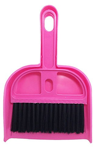 Keyboard Cleaning Brush Portable Dustpan and Broom Set Mini Multifunction Cleaning Tools Pink