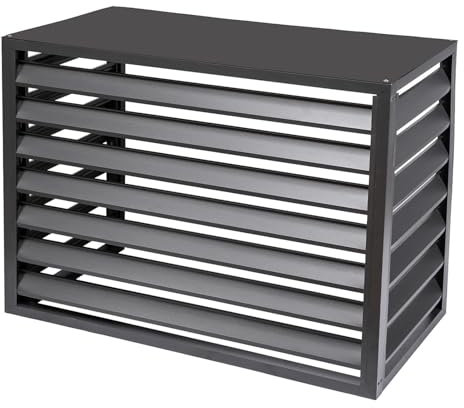 Cubierta Aire Acondicionado De Exterior, Valla De Aluminio para Aire Acondicionado De Unidad Exterior, Cubierta para Mini Aire Acondicionado Split(Gray,100x50x70CM 4 Sides)
