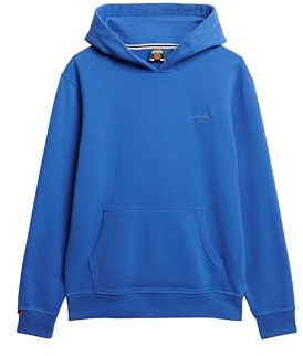 Superdry Men's Slightly Brushed Essential Logo Hoodie, Chambray Blue, 3XL