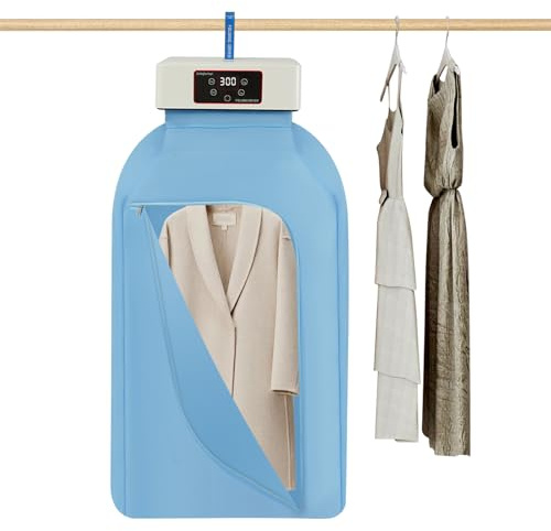 Mini secadora, secadora de ropa, secadora de ropa, aire caliente de 360°, aire caliente de alta temperatura de 158°F, 600 W, calefacción PTC, tres modos de secado ajustables