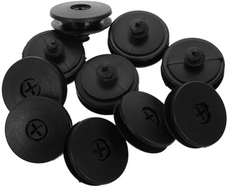 PartyKindom 10stücke Fußmattenclips Teppichbodenhalter Mattengriffe Teppichbefestigung Kunststoffclips Auto Mattenbefestigung Schwarz