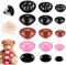 BelleVive 150 Stück Sicherheitsnasen für Amigurumi, große Sicherheitsnasen für Stofftiere, rosa-braune Puppenhäkelnasen mit Unterlegscheiben, zum Basteln, für Handpuppen, Plüschtiere