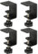 PATIKIL C Clamps, 4 Pcs Heavy Duty Metal Black Desk Clamp Adjustable Mounting Table Clamp with Protective Pad for Fixing Acrylic Glass Plastic Wood Sheets, Black