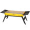 AKTIVE Klappbarer Holzkohlegrill, emaillierter Stahl, 89 x 33 x 33 cm, klappbare Seitenablagen, Edelstahl-Grill, abnehmbare Platte, Belüftung, tragbares Design, für Garten und Camping (63124)