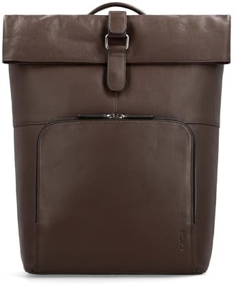 Picard Rucksack Herren & Damen Paolo Braun | Rolltop Rucksack Leder | 21,5 L mit 15,6 Laptopfach | Alltag & Business-tauglich | Backpack