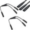 VISSQH câble Connecteurs de Adaptateur Secteur de IEC 320 C8 mâle vers Double C7 Y Splitter Femelle Figure 8 Fiche pour moniteurs LCD, Haut-parleurs, etc(Noir)