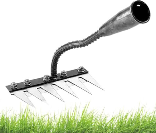 Rateau De Désherbage, Rateau Jardin en Métal Robuste, Déracinement Manuel Détachable Claw De Désherbage, Griffe De Jardin, Jardinage pour Désherbages/Ameublissement du Sol/