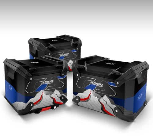 Az Graphishop Adesivi Valige Kit Completo Compatibile con BMW R 1300 GS Adventure ALU 3th Modello Mountain Style (PACK-VA3-FM-005 Trophy)