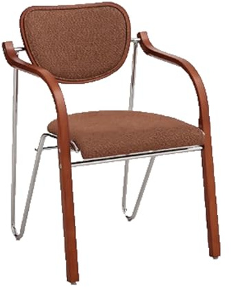 ROSEEONNE Esszimmerstuhl aus massivem Holz, Rückenlehnenstuhl for Zuhause, Eisenrahmen, Küchenstuhl, Retro-Stil, Schwammkissenstuhl, stapelbarer Kaffeestuhl(Bruin)