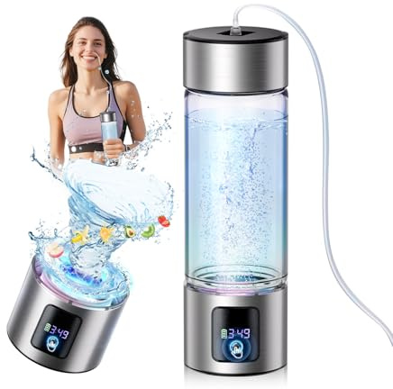Générateur de bouteille d'eau d'hydrogène 3 en 1 avec affichage – Industry TOP – Verrouillage hydrogène 24 heures | 0 chlore et 0 ozone | Joint 100 % étanche, générateur de bouteille d'eau à hydrogène
