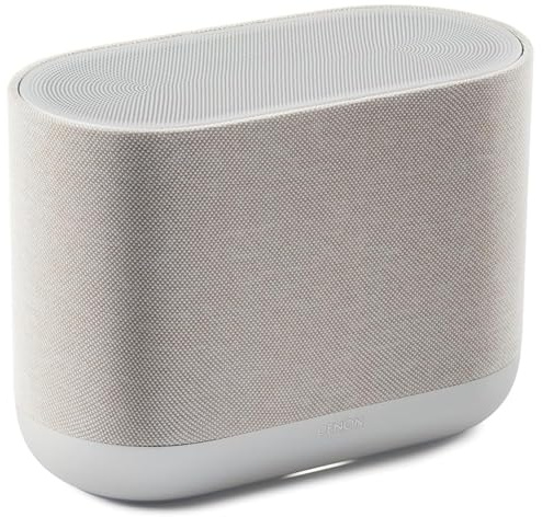 Denon Home 400 Speaker, Wireless Speaker with 6-Driver Array for Stereo and 3D Dolby Atmos Music, HEOS Multiroom Music Control, Wi-Fi, Bluetooth, Home Audio Device, AirPlay 2, Stone