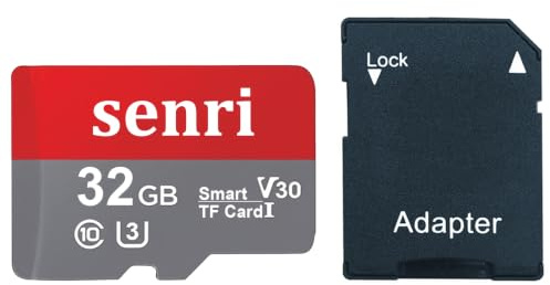 32GB Micro SD Card with Adapter, UHS-I U3 Class 10 Memory Card, Up to 90MB/s Read Speed, Full HD & 4K High Spped TF Card, MicroSDHC Card for Action Camera, Drone, Smartphone, Tablet, Dash Cam