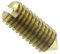Gewindestift mit Spitze und Schlitz DIN 553 Messing blank M 5 x 10-100 Stück