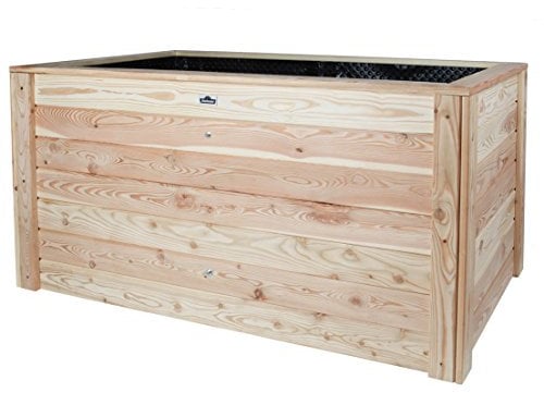 Dehner Hochbeet Gärtner, ca. 150 x 75 x 80 cm, 720 l, Lärchenholz, natur