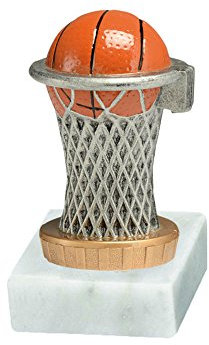 RaRu Basketball-Pokal mit Wunschgravur und Resin-Klebefigur