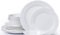 Waterside Fine China 18 Piece Round Melamine Dinner Set