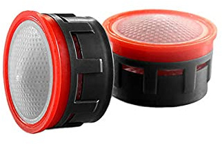 r2digital® 3x AERATORE RISPARMIO IDRICO 60% ROSSO 4 L/min 4,0 litri al minuto LIMITATORE PORTATA FILTRO PER RUBINETTO UNIVERSALE CUCINA BAGNO (Rosso - 4 L/min)