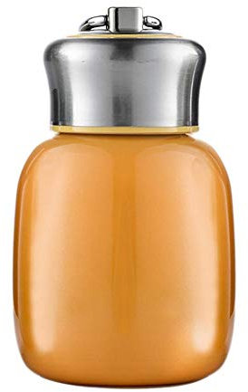 Small Mini Vacuum Insulated Water Bottle Portable Leakproof Travel Mug Stainless Steel Cold and Hot 7oz/200mL Thermal Flask for Kids Children Women School Office Lunch Coffee Milk Tea (Orange)