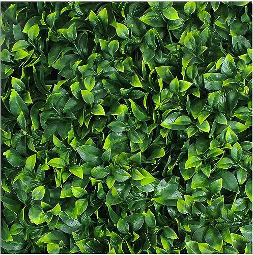 ULAND 12Pc in 20 x 20, Artifical Topiary Gardenia Hedges Panels, Faux Plant Shrubs Greenery Backdrop Wall Decorations, Outdoor Privacy Screen Fence