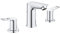 GROHE Bauloop 20225001 Mitigeur Robinets de Lavabo pour Salle de Bain Large 2 Poignées Taille M 1,2 GPM Chromé